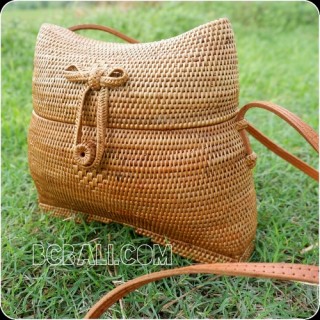 unique handmade bag classic style kiso rattan hand woven ata grass